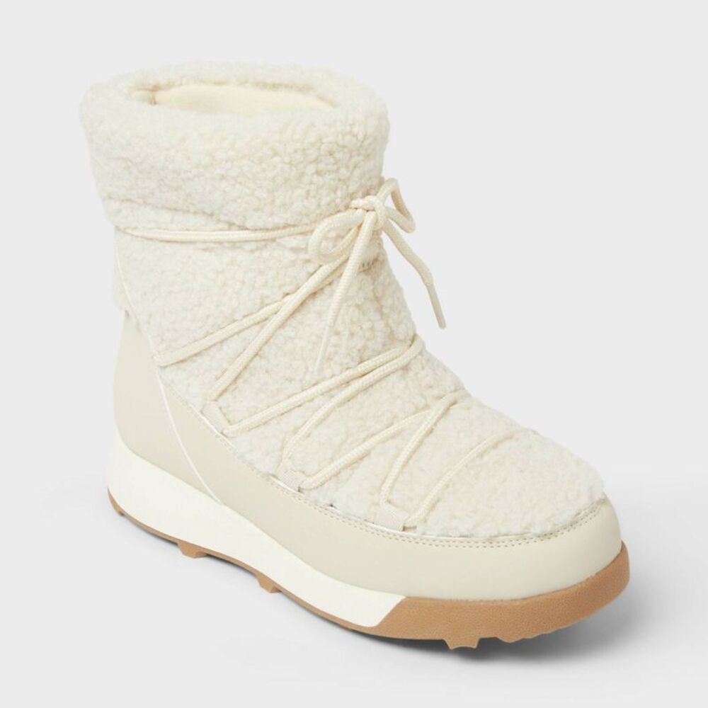 Women’s Cara Boots with Memory Foam Insole - All In Motion Cream 10